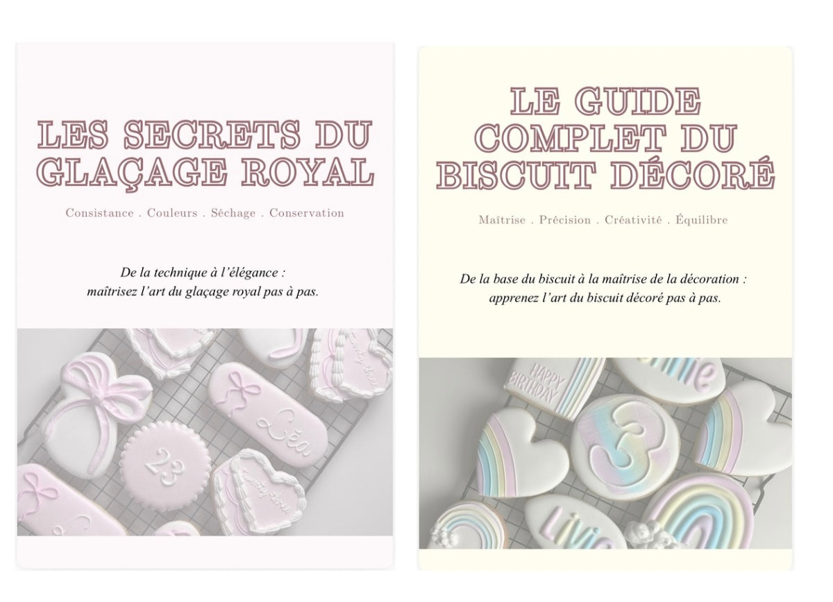 Pack Duo Premium – Les Secrets du Glaçage Royal + Le Guide Complet du Biscuit Décoré