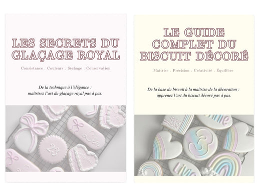 Pack Duo Premium – Les Secrets du Glaçage Royal + Le Guide Complet du Biscuit Décoré